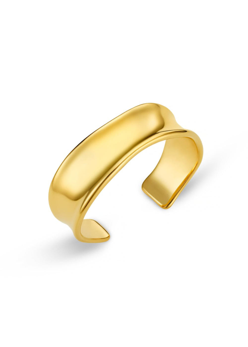 Orelia LUXE Polished Molten Bangle - Gold