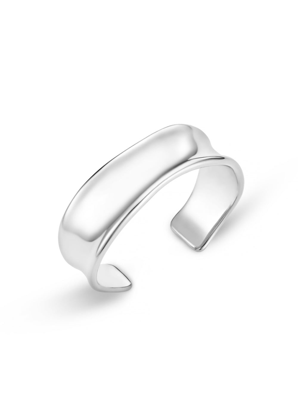 Orelia LUXE Polished Molten Bangle - Silver