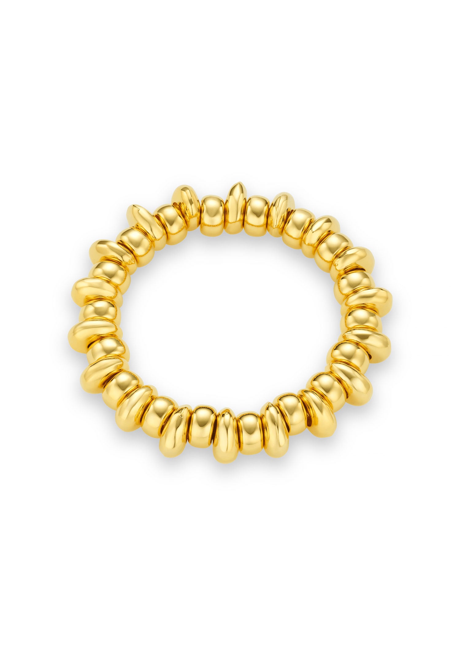 Orelia Polished Metal Nugget Stretch Bracelet