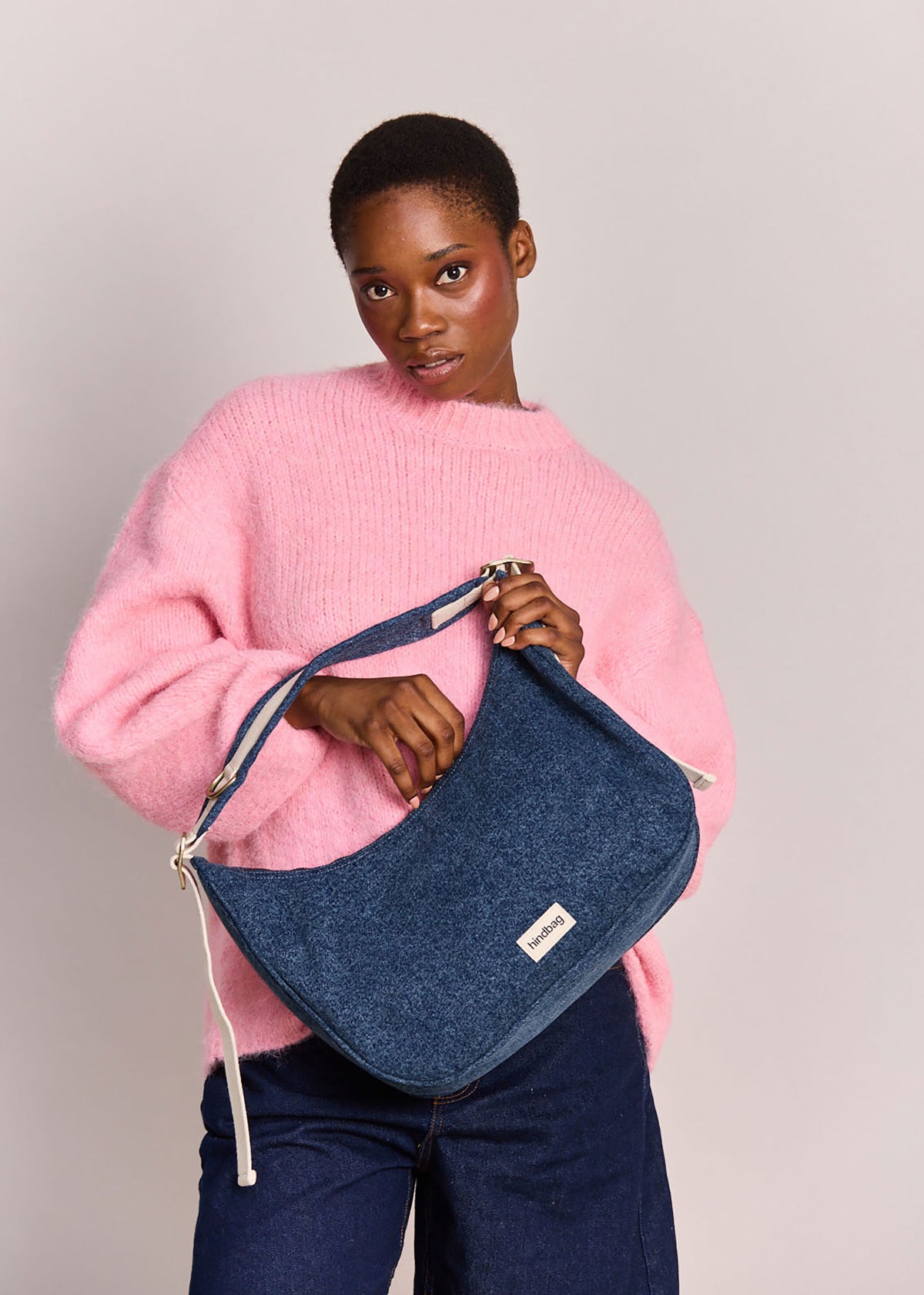 Hindbag Bianca Shoulder Bag - Blue Denim