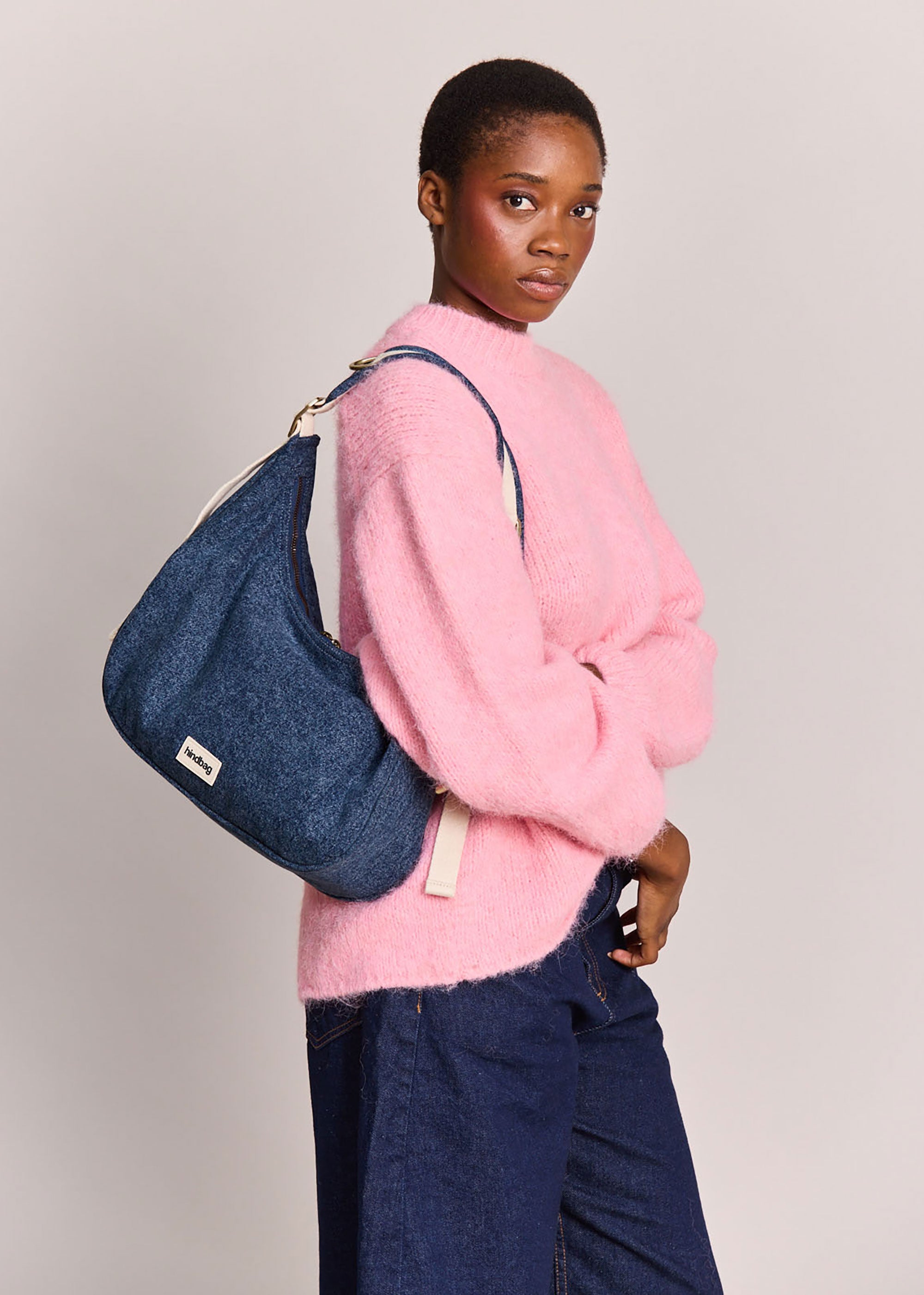 Hindbag Bianca Shoulder Bag - Blue Denim
