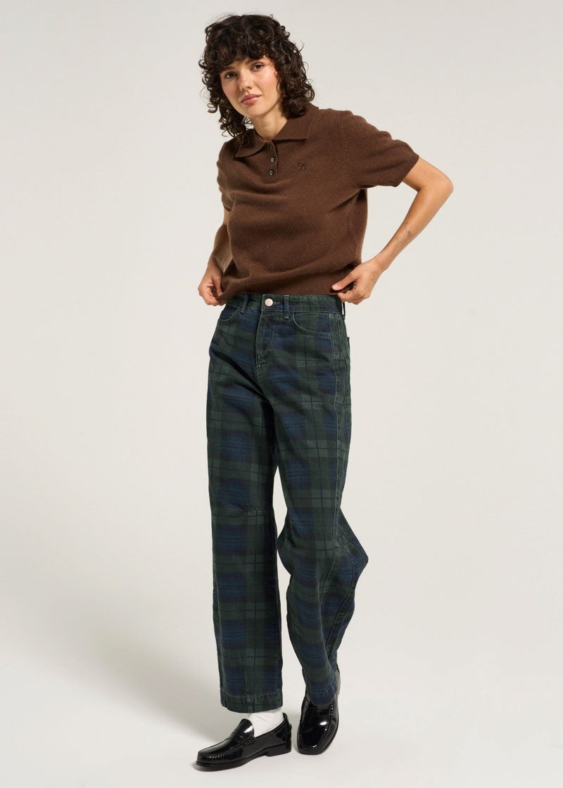 Damson Madder Neve Jeans - Over Dye Check