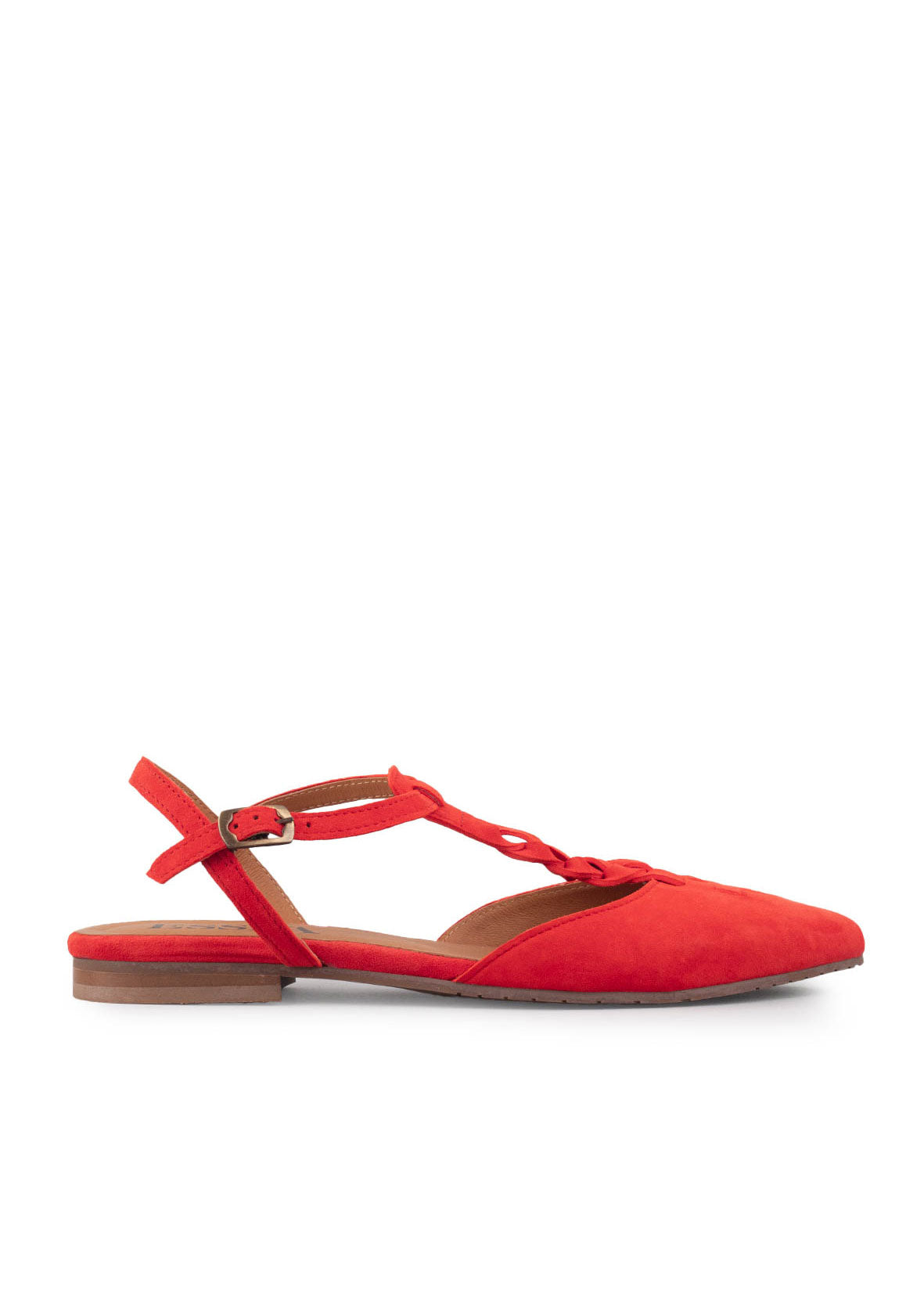 Esska Helena Red Suede T-Bar Shoe