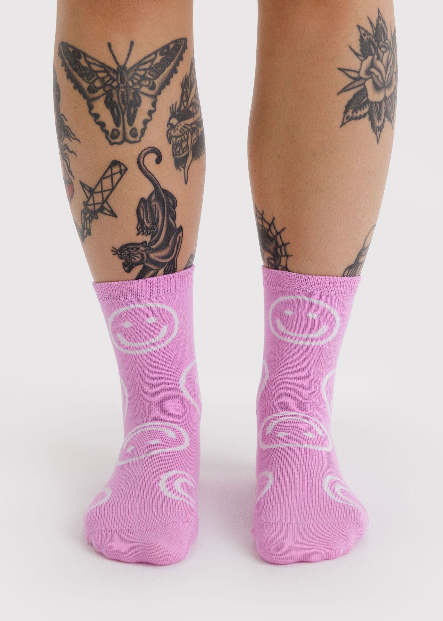 BAGGU Crew Sock - Pink Happy