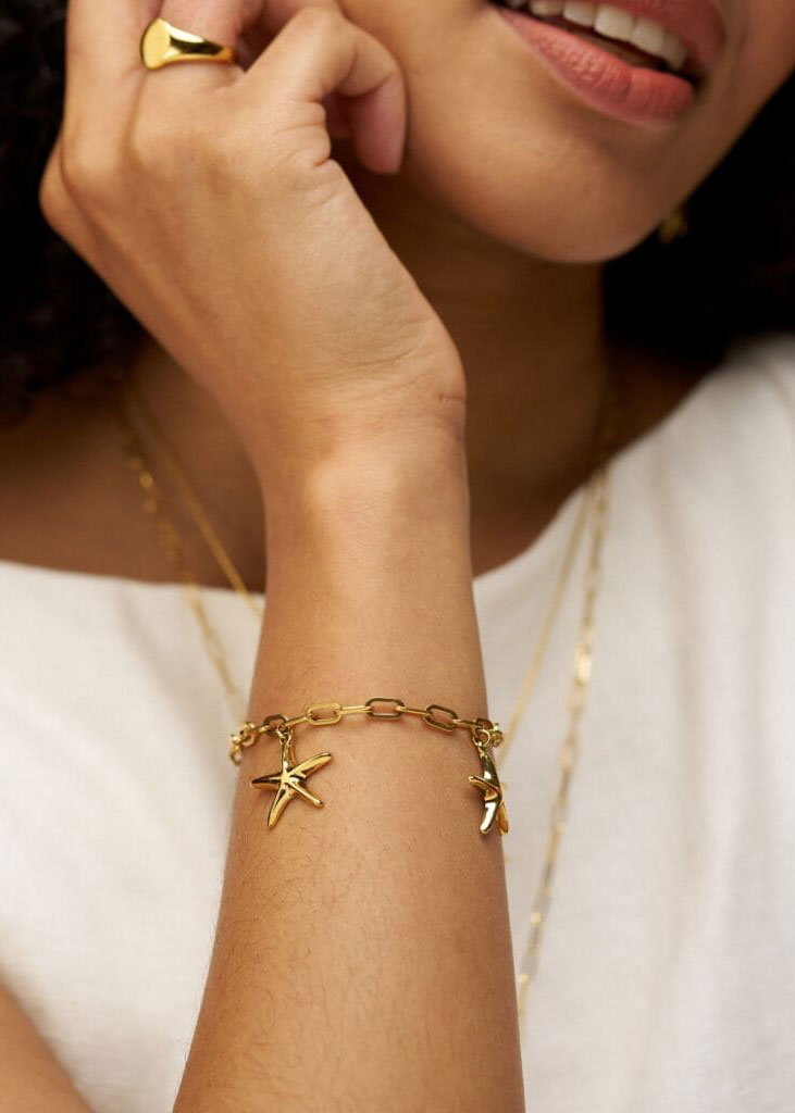 Orelia LUXE Starfish Charm Bracelet