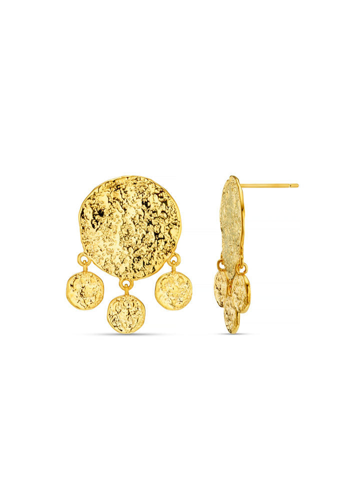 Orelia Molten Coin Shaker Earrings