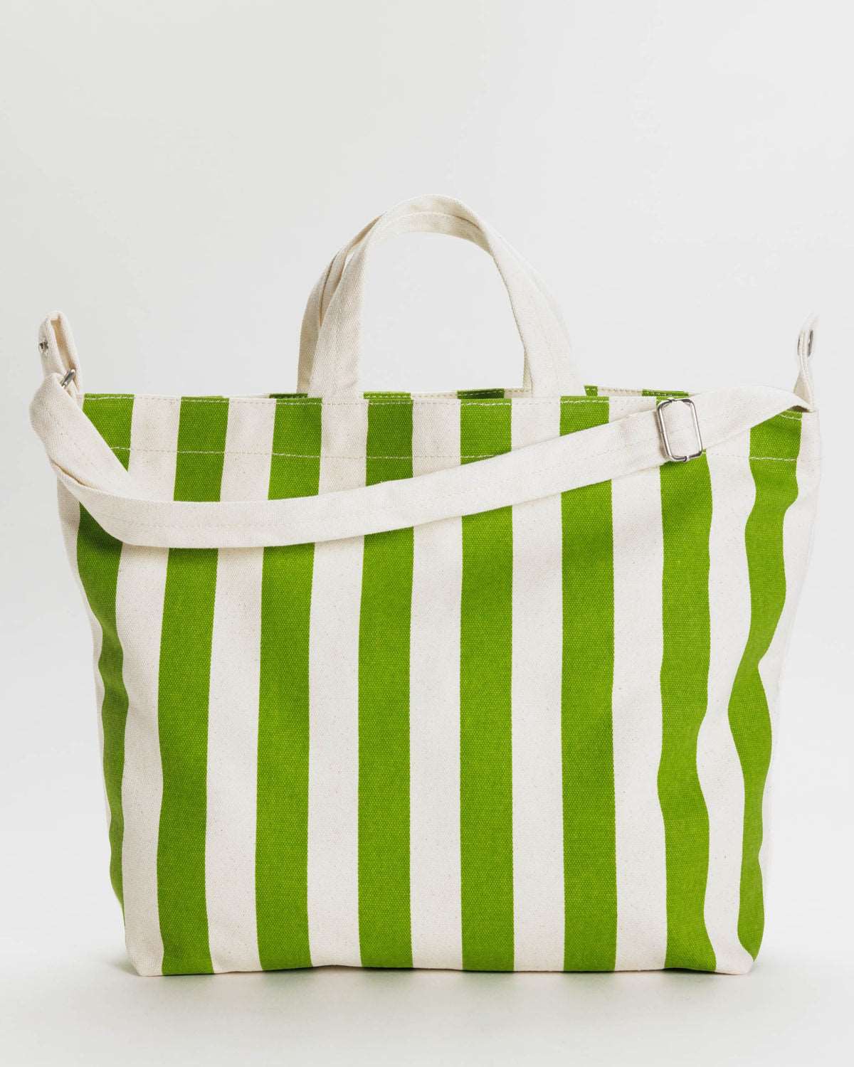 BAGGU - Horizontal Duck Bag - Green Awning Stripe