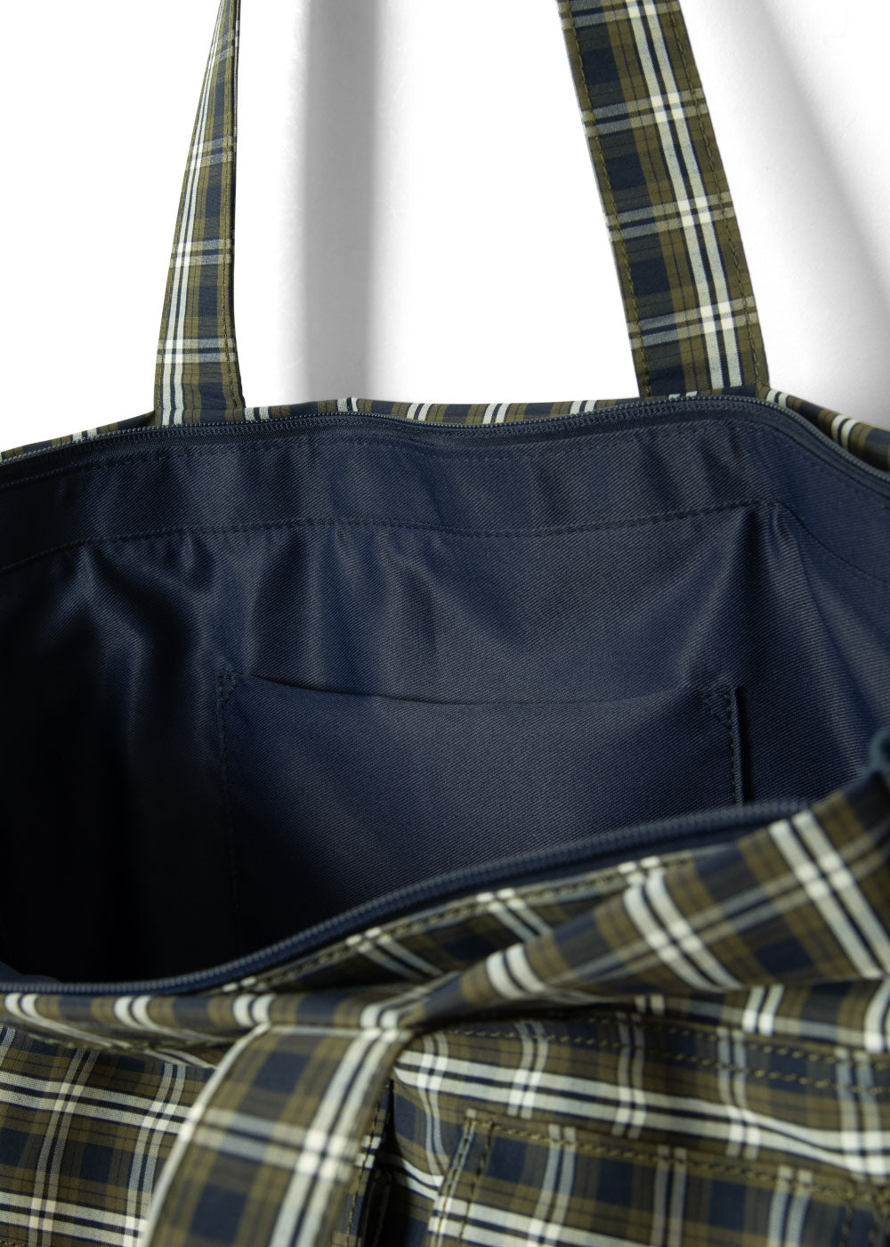 Damson Madder Eliza Bag - Navy Green Check