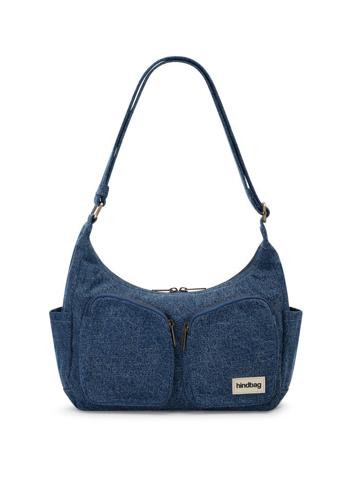 Hindbag Emile Multi Pocket Bag - Dark Blue Denim