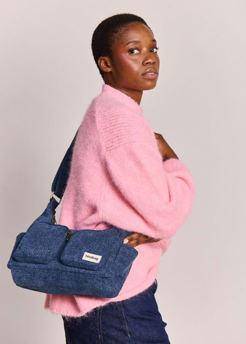 Hindbag Emile Multi Pocket Bag - Dark Blue Denim