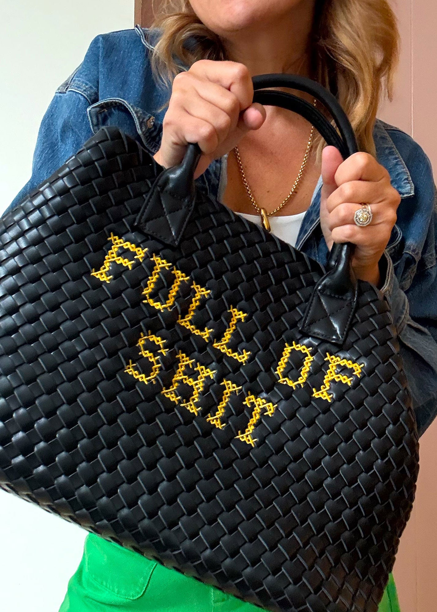 Lilly Loves FULL OF SH!T Woven Handbag
