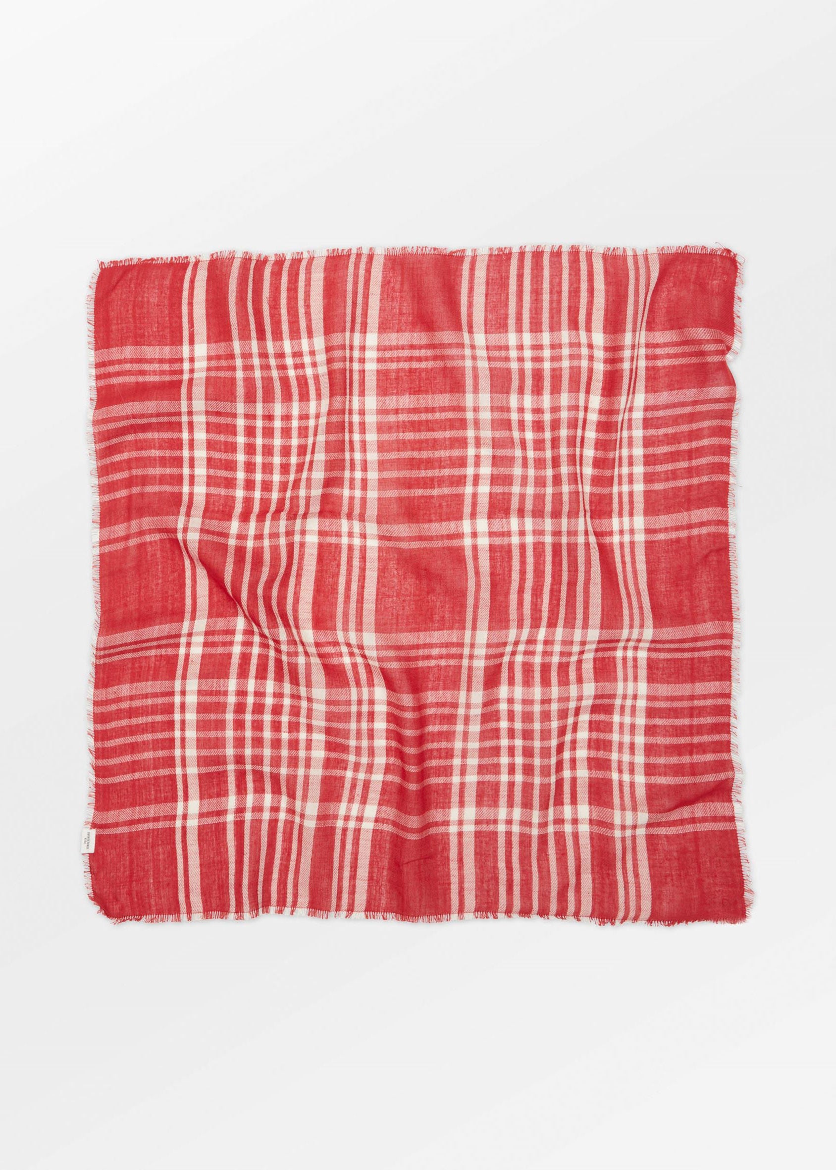 BeckSöndergaard Grid Cowea Scarf - Salsa Red