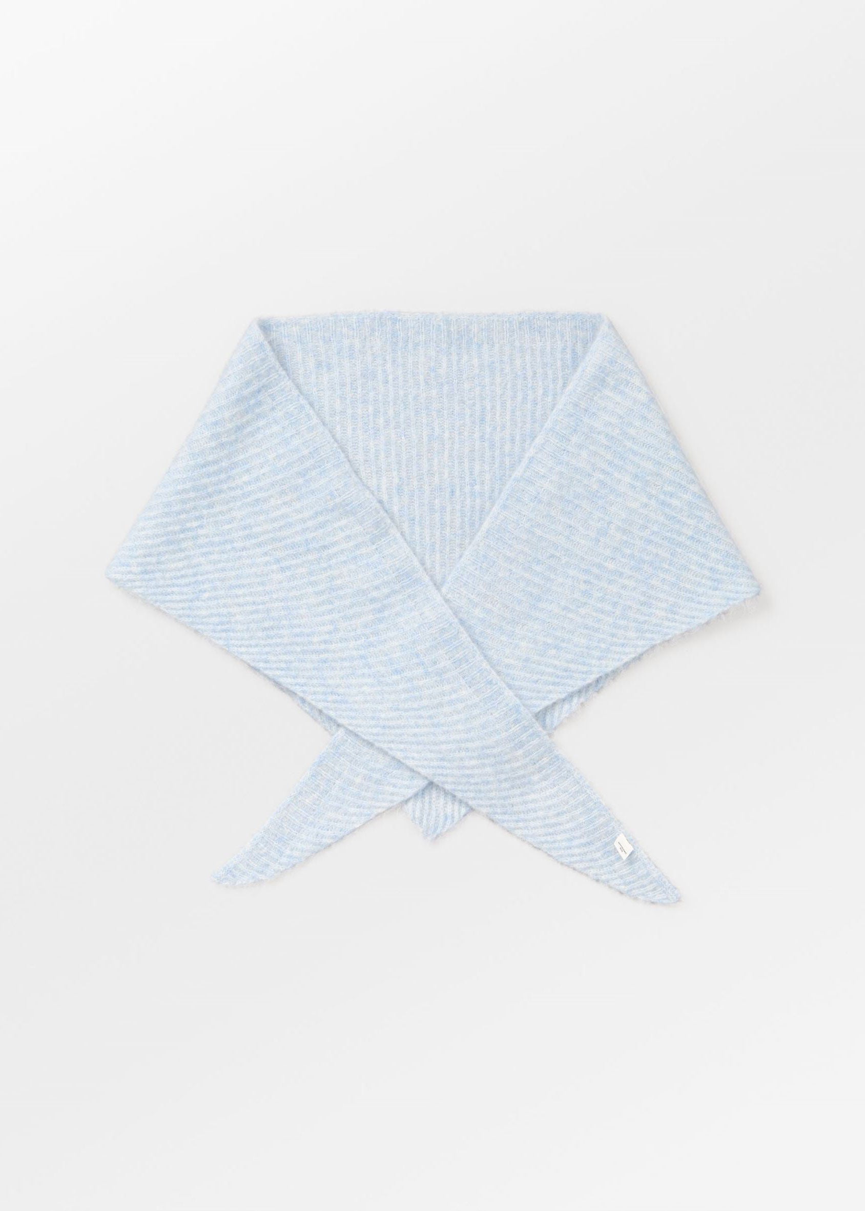 BeckSöndergaard Alpaca-Wool Triangle Scarf - Skyway Blue