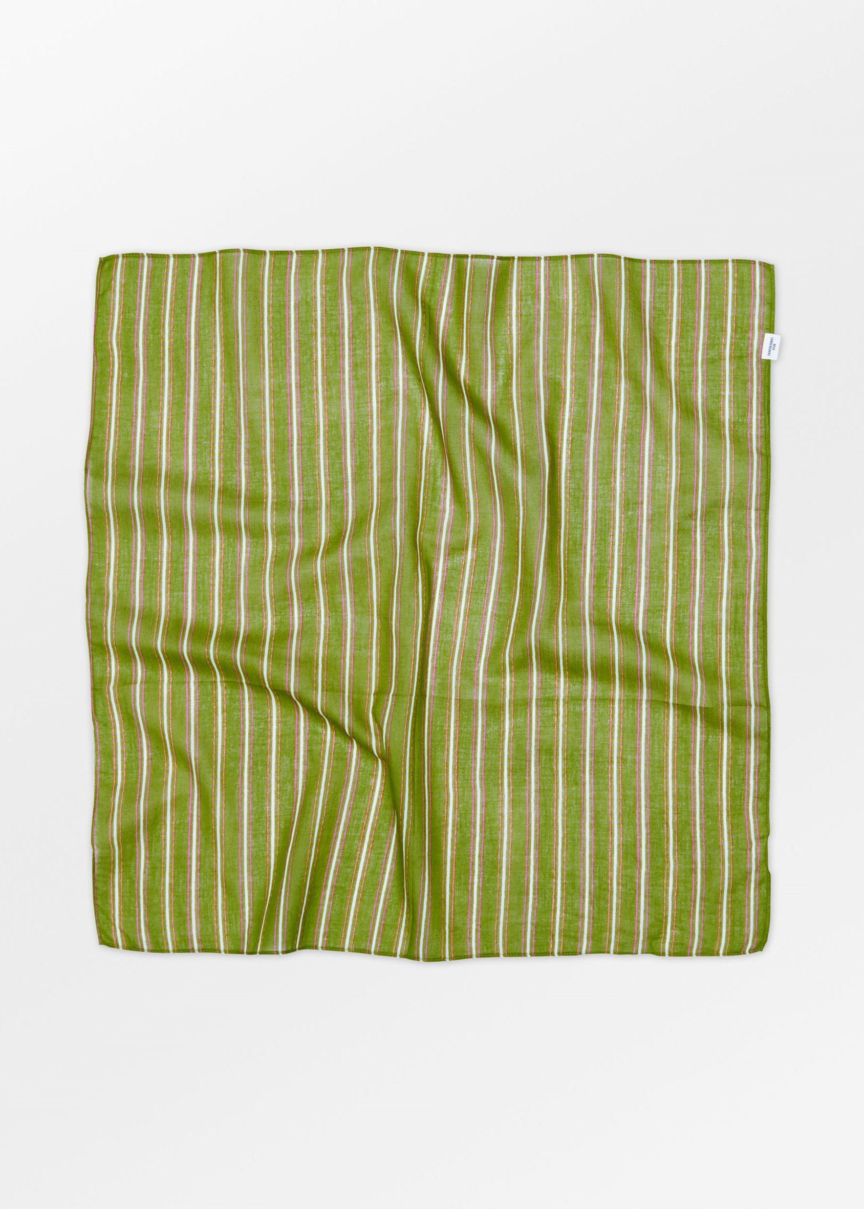 BeckSöndergaard Linoa Cotta Scarf - Grasshoper Green