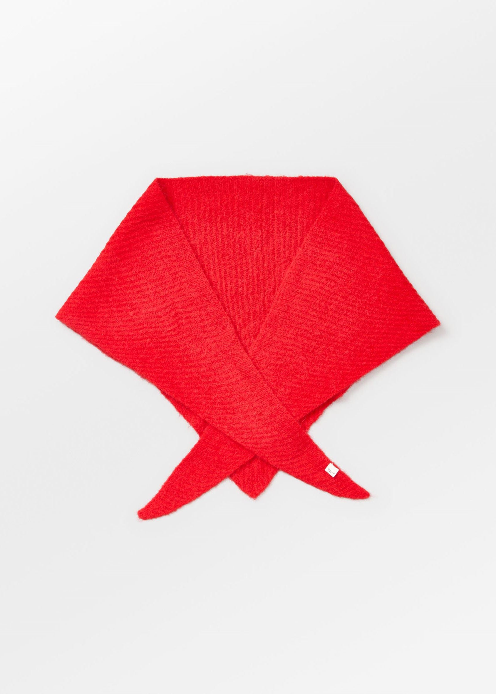 BeckSöndergaard Alpaca-Wool Triangle Scarf - Salsa Red