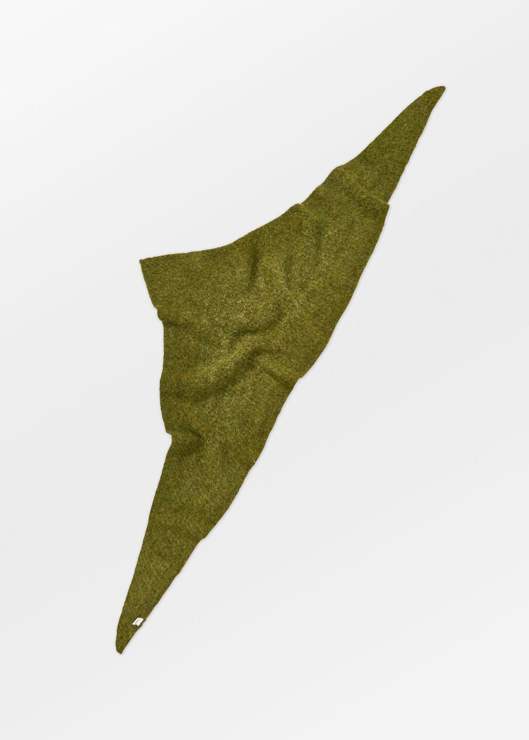 BeckSöndergaard Alpaca-Wool Triangle Scarf - Golden Cypress Green