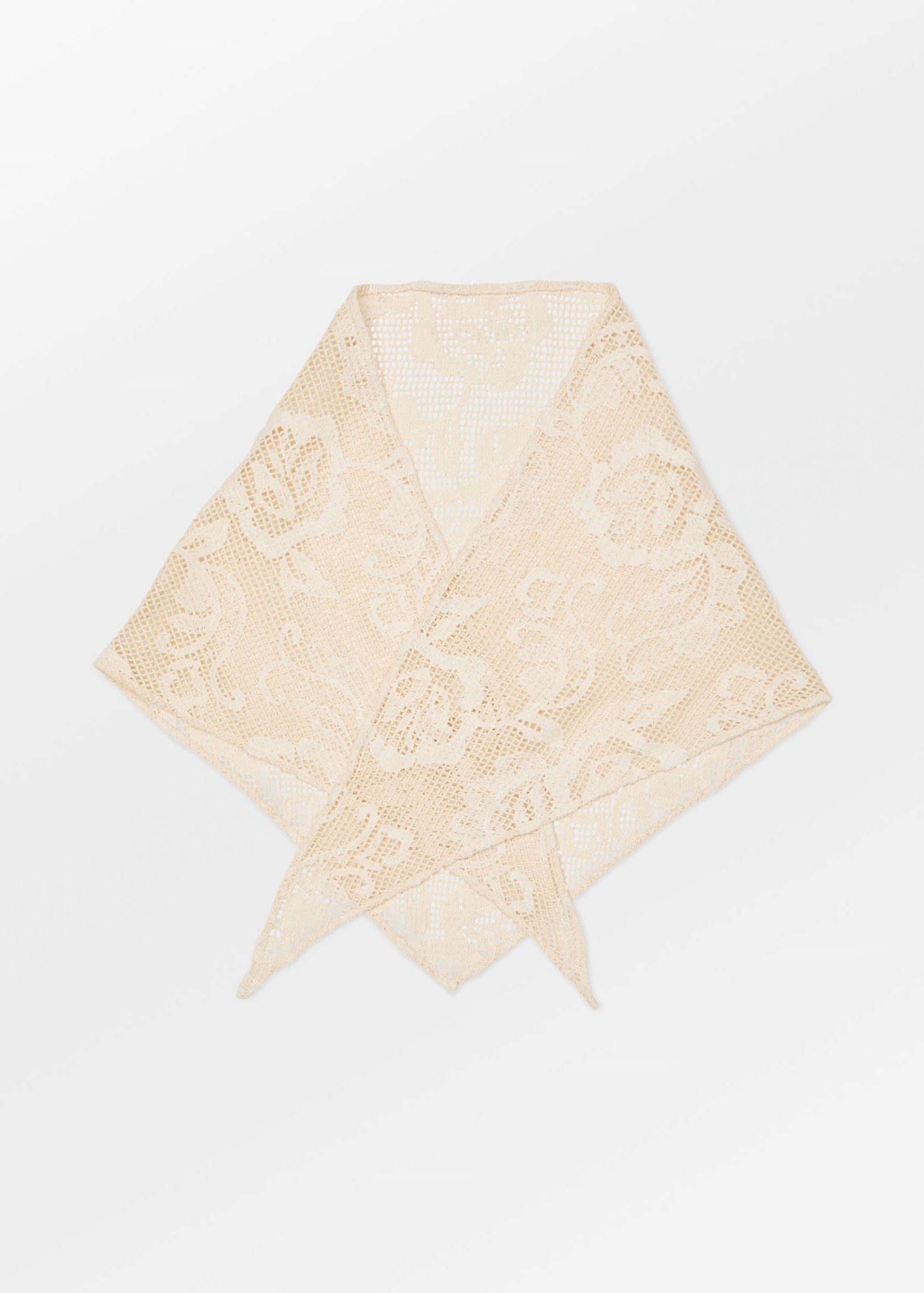 BeckSöndergaard Croflora Triangle Scarf - Birch White