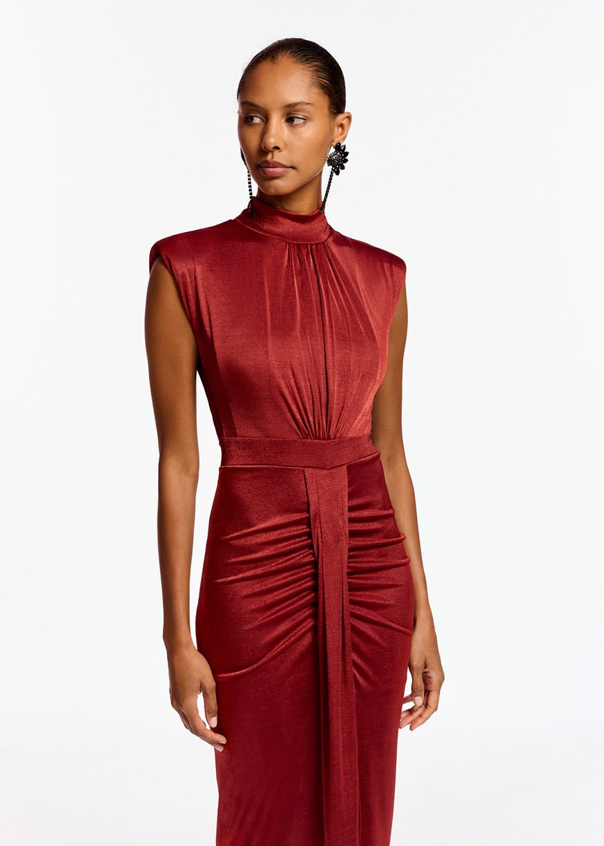 Essentiel Antwerp - Encona Jersey Dress - Burgundy