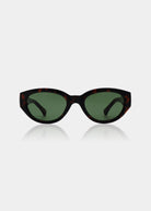 A. Kjaerbede Winnie sunglasses in demi tortoise, oval acetate frame
