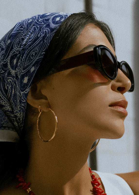 Orelia Polished Molten Large Hoop Earrings