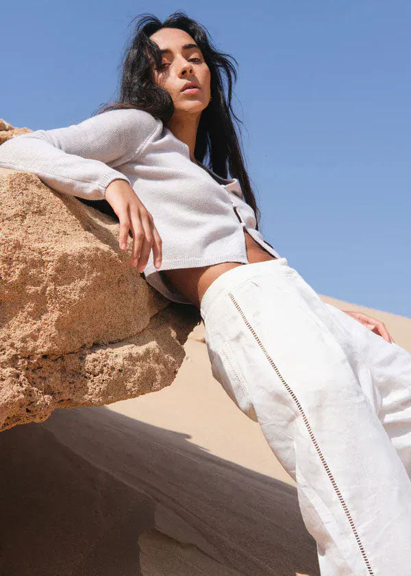 Lilly Pilly Rika Linen Pants - Ivory