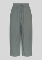 MSCH Copenhagen Selmina ankle trousers in laurel wreath sage, drawstring elastic waist