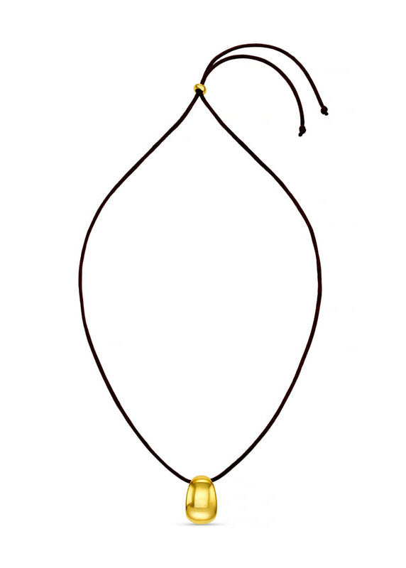Orelia Gold Tapered Pendant Cord Necklace