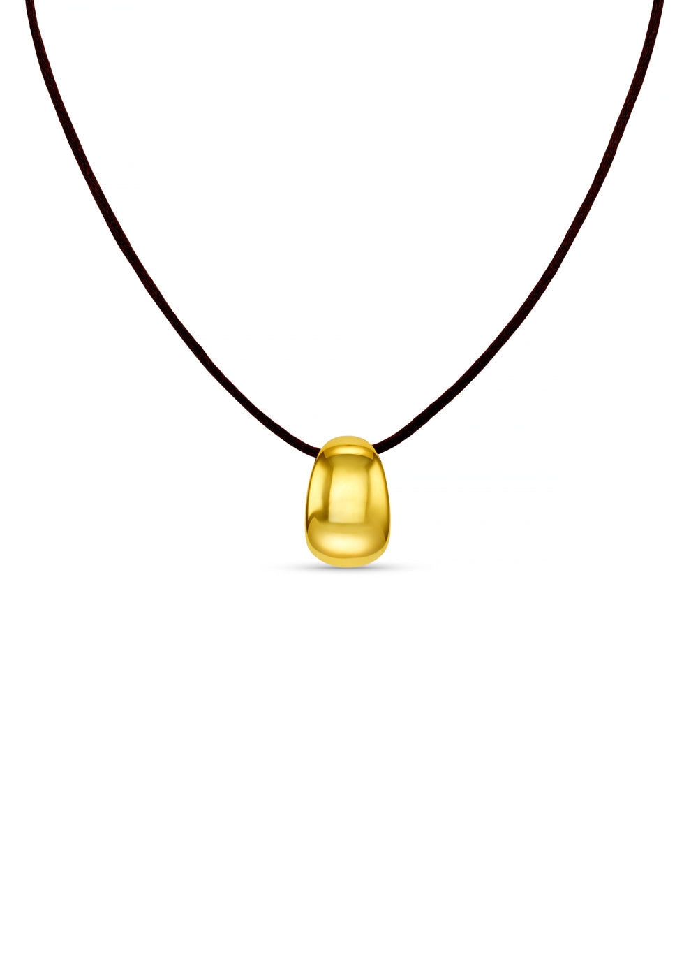 Orelia Gold Tapered Pendant Cord Necklace