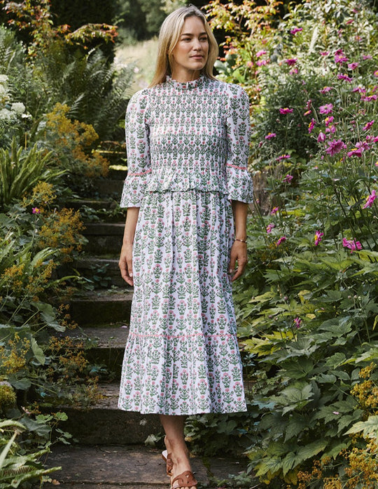 Pink City Prints - Ella Dress - 70s Buta