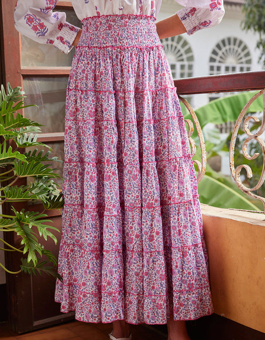 Pink City Prints - Rah Rah Skirt - Mulberry Ditsy