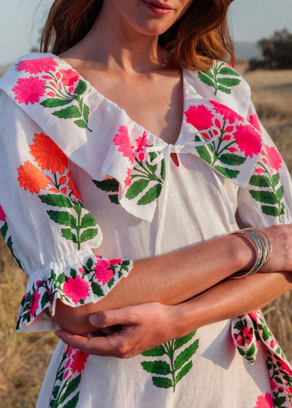 pink city prints ava dress Pink City Prints Neon Buta Ava Dress