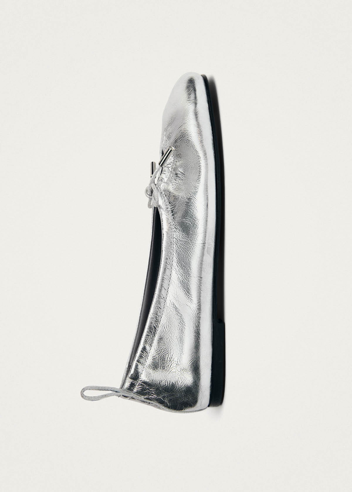 Alohas Rosalind Leather Ballet Flats - Silver