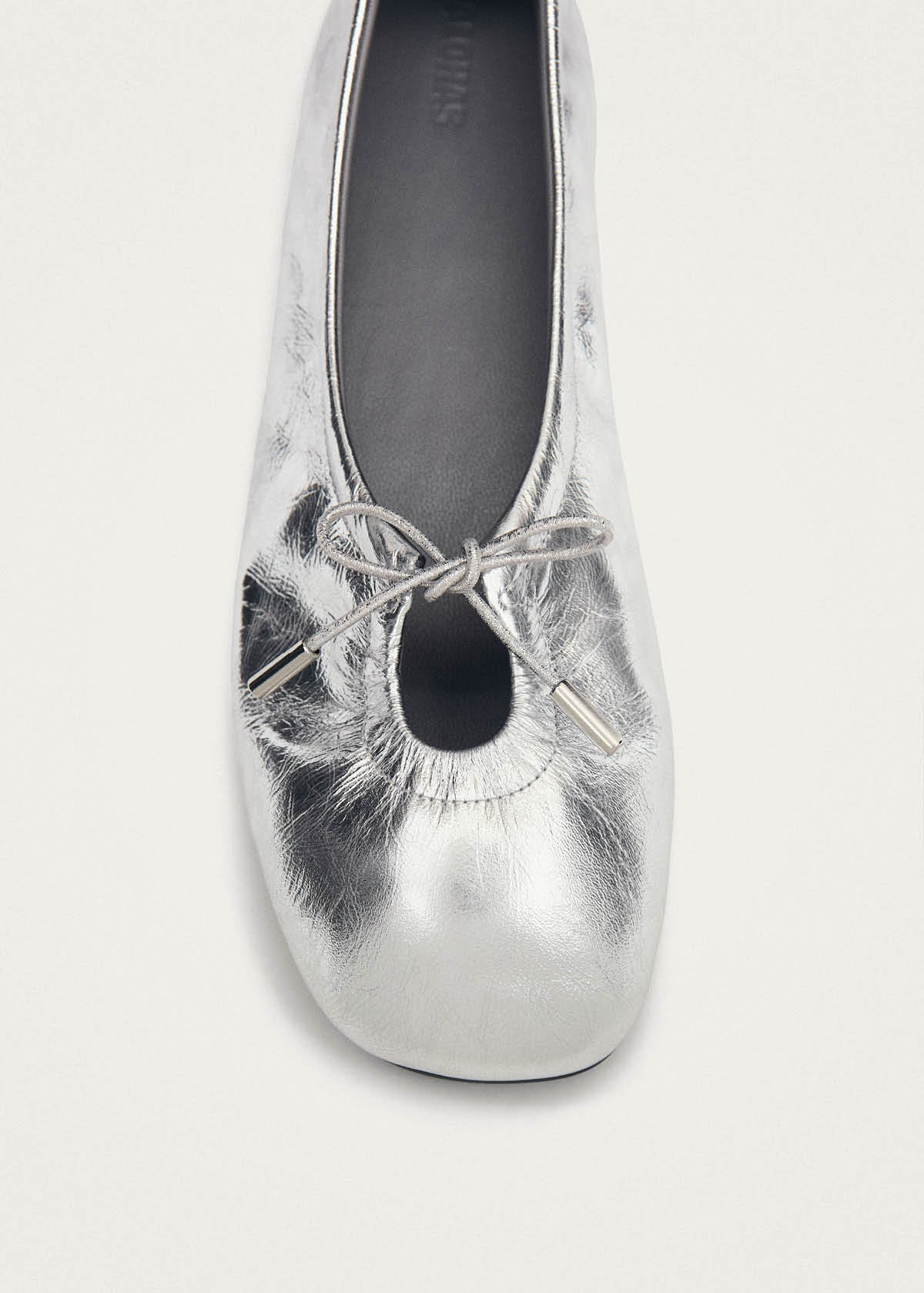 Alohas Rosalind Leather Ballet Flats - Silver
