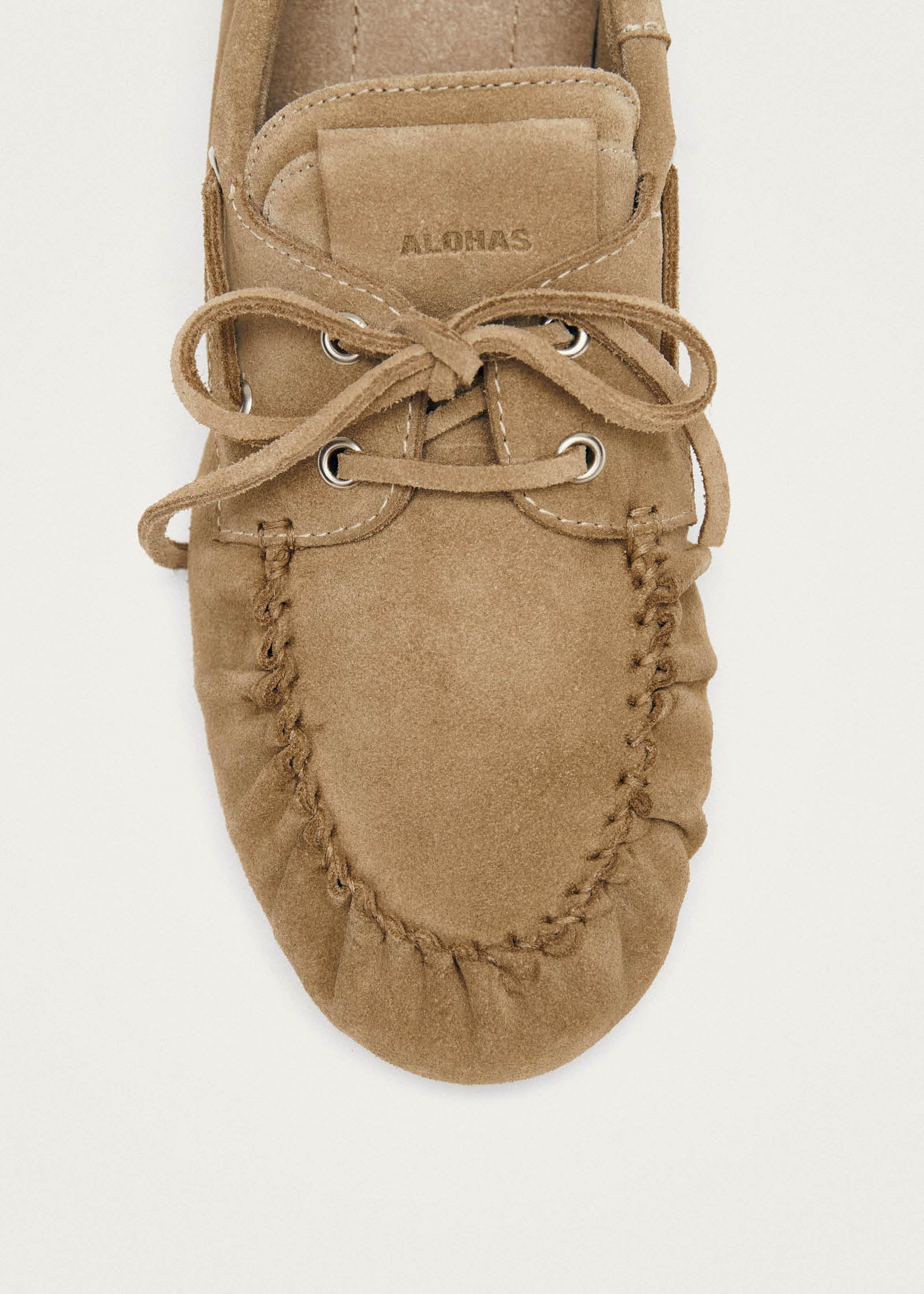 Alohas Rowan Suede Leather Loafers - Beige