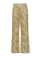Flat ghost shot, cropped wide-leg trousers with high fitted waistband