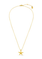 Alternate angle of the polished gold starfish pendant