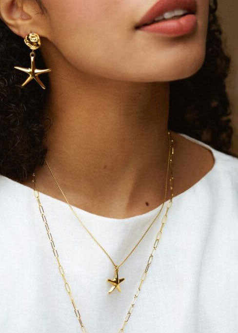Orelia LUXE Starfish Charm Necklace