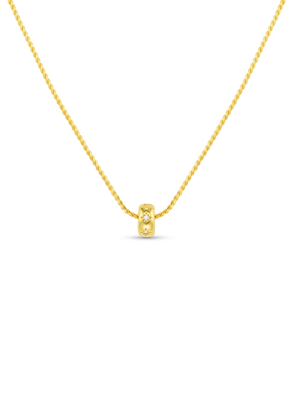 Orelia Starburst Thread Through Necklace - Gold