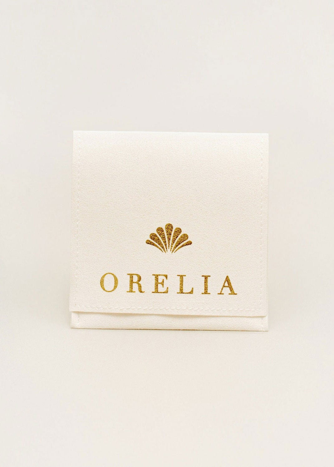 Orelia Orelia cream gift pouch with gold shell logo for the bracelet
