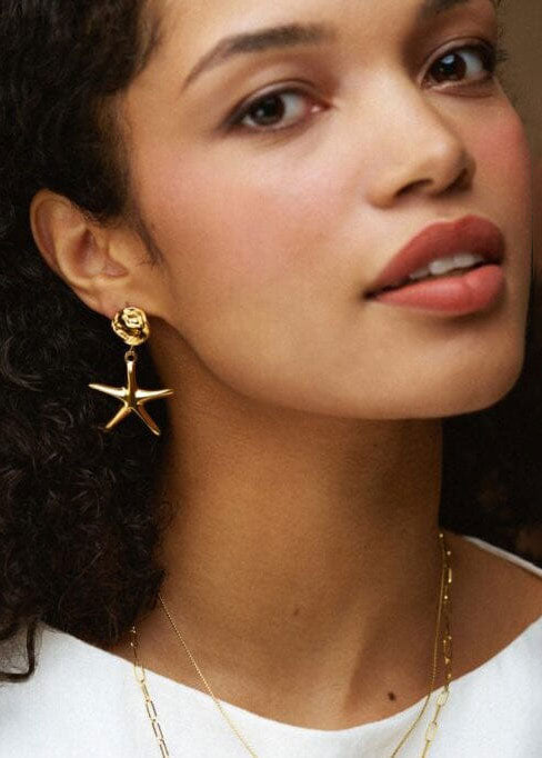 Orelia LUXE Statement Starfish Earrings