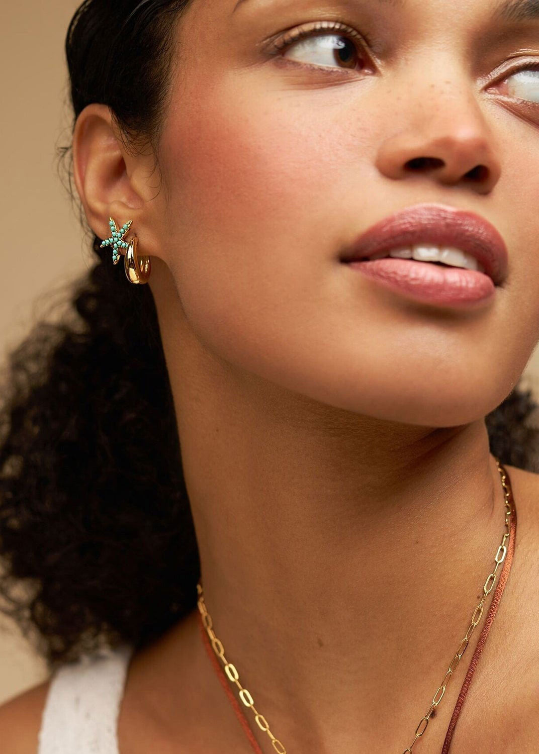 Orelia Turquoise Starfish Stud Earrings