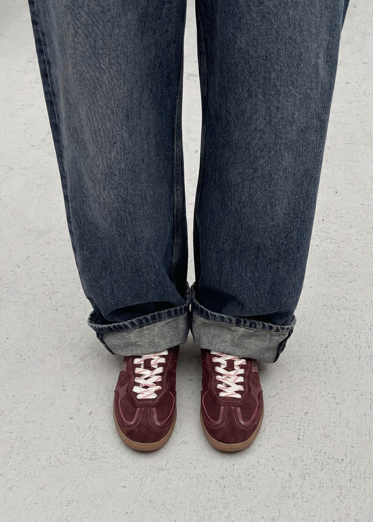 Alohas Tb.490 Rife Leather Sneakers - Burgundy Cream