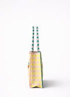 Side view, mini Tarot tote with magnetic snap closure
