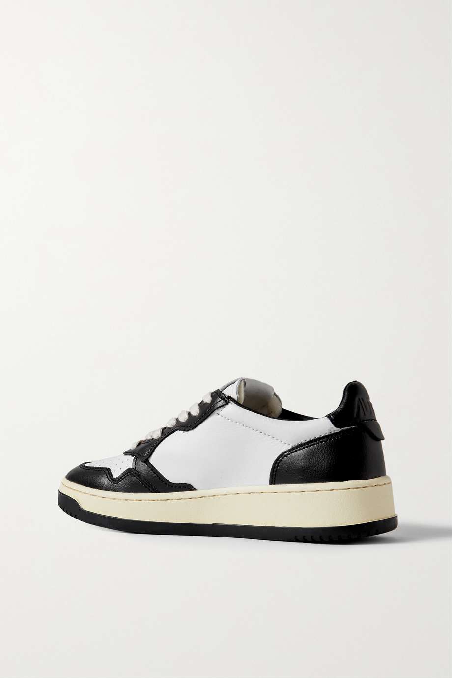 Autry - Medalist Low Leather - Black and White