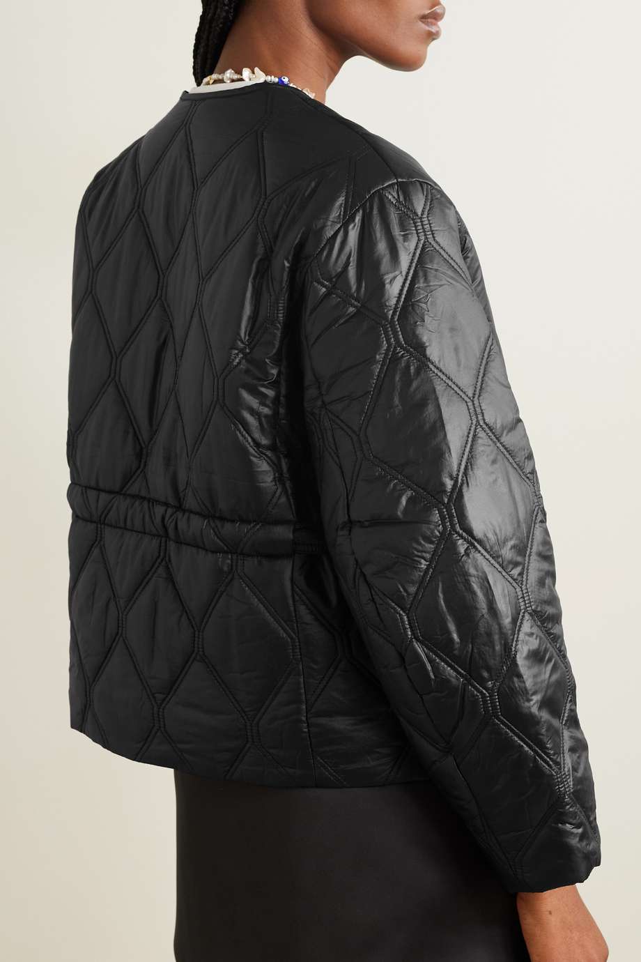 GANNI - Quilted Gloss Recycled Shell Jacket
