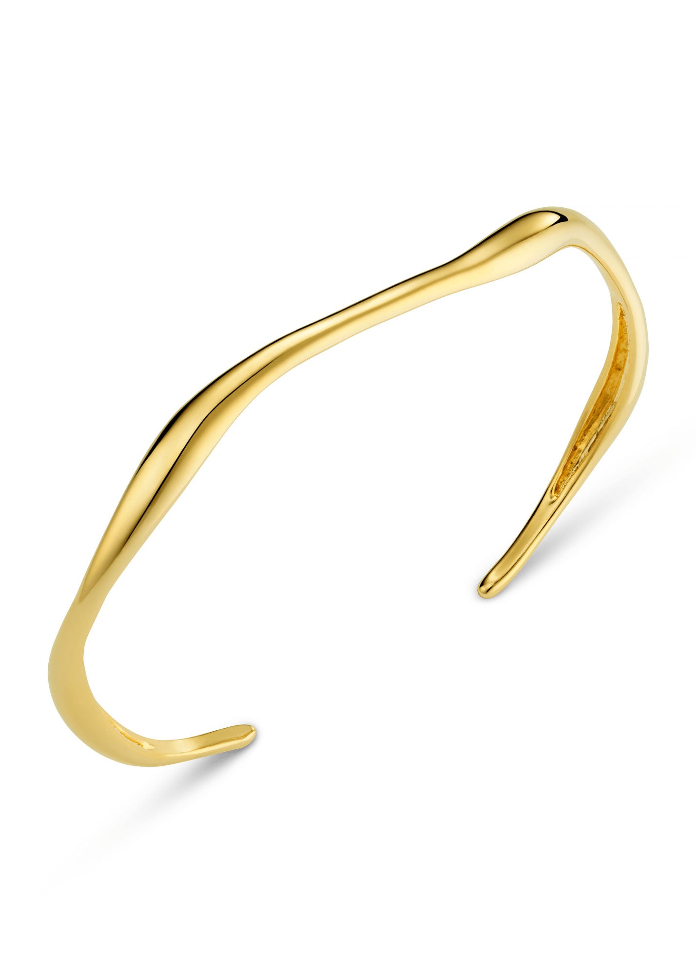 Orelia Fine Wave Bangle - Gold
