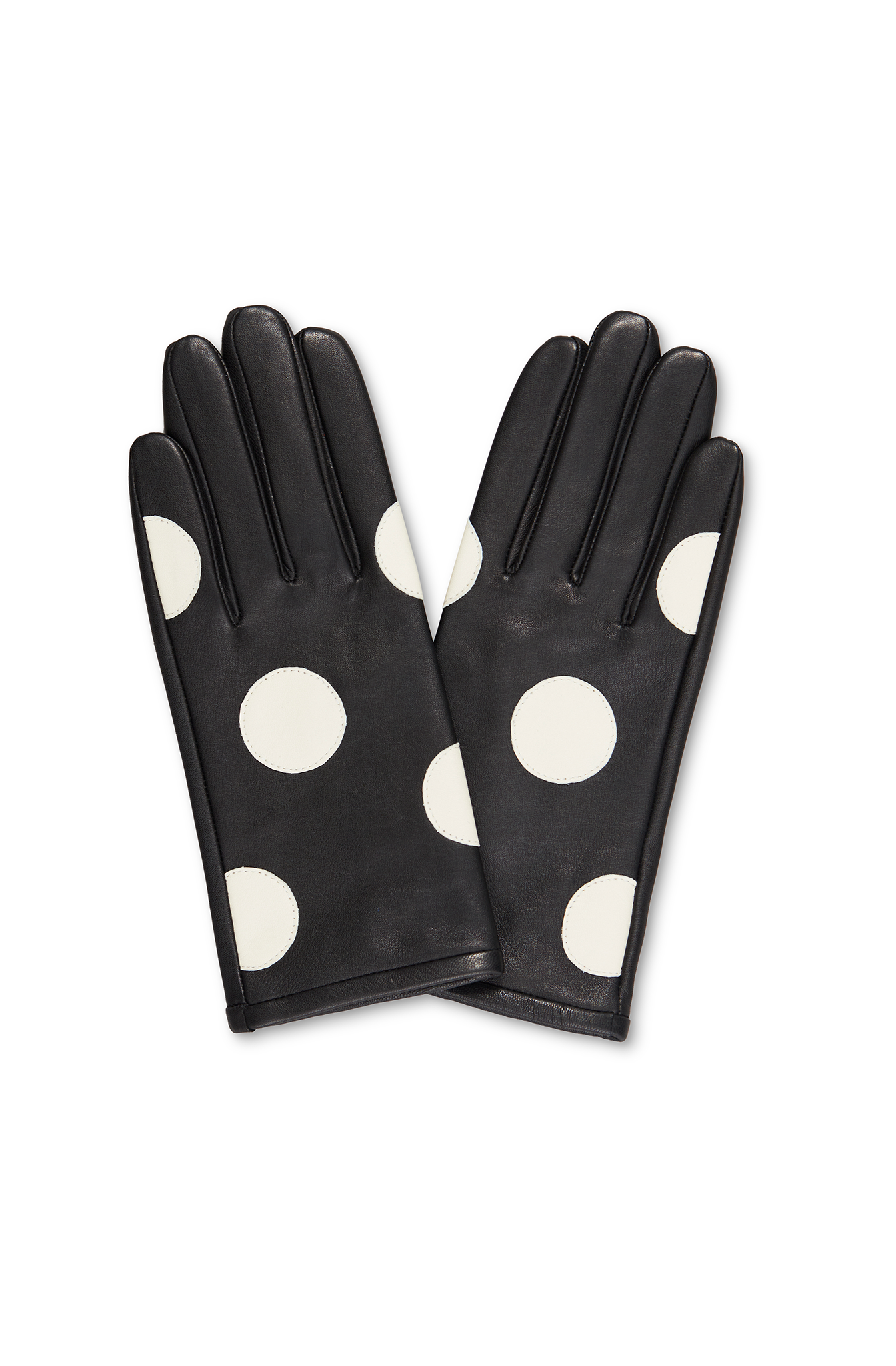Mabel Sheppard - Black & White Spot Gloves