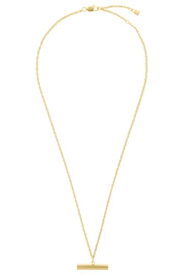 Orelia - Luxe T-Bar Drop Necklace - Gold