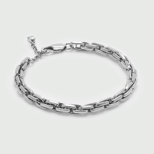 Orelia - Luxe Interlocking Link Chain Bracelet - Silver
