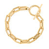 Orelia - Luxe Rectangle Link Chain T-Bar Bracelet - Gold